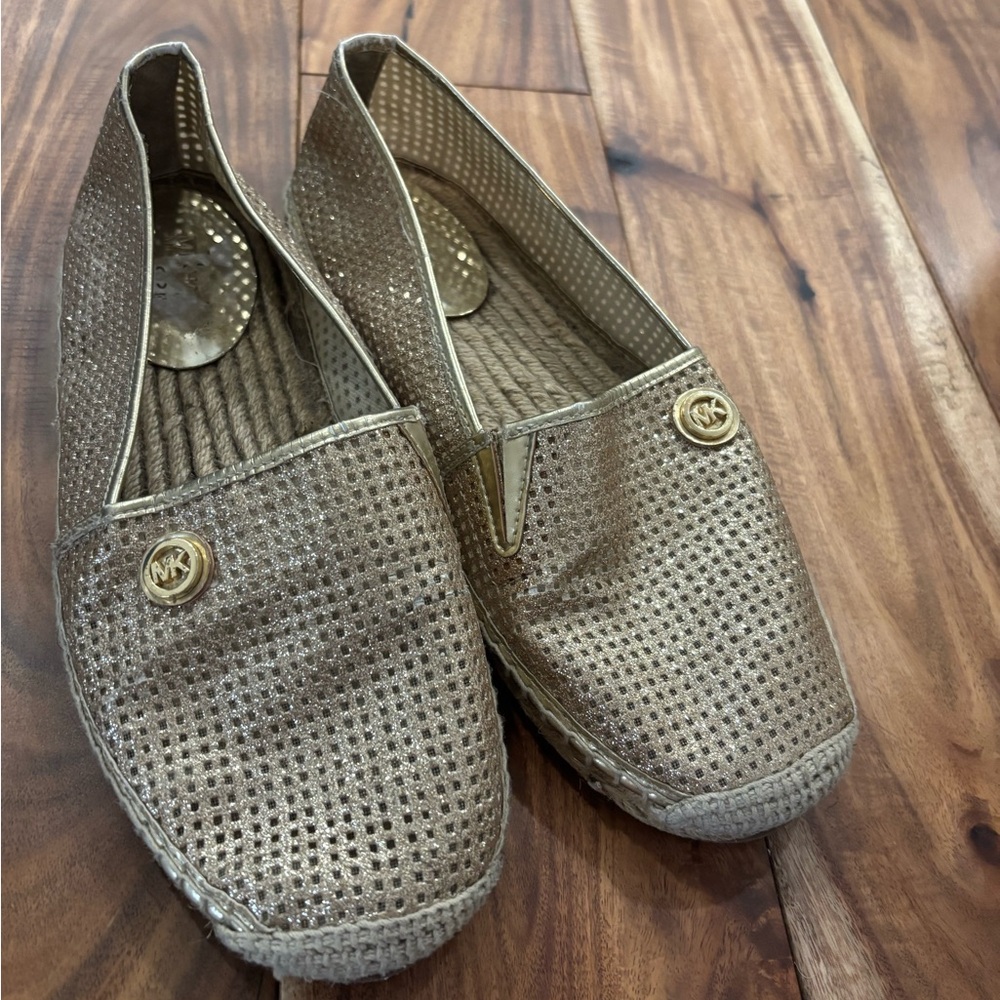 Michael Kors Metallic Gold Loafers